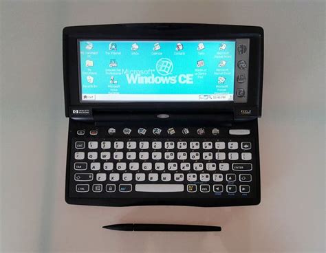 Vintage retro color HP 620LX palmtop computer Windows CE 2.0 + Stylus ...