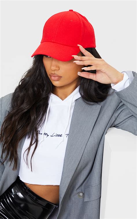 Red Baseball Cap | PrettyLittleThing USA