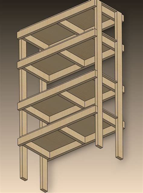 Layout for 2x4 storage shelves. #ShedPlansLayout | Cheap storage shelves, Garage storage shelves ...