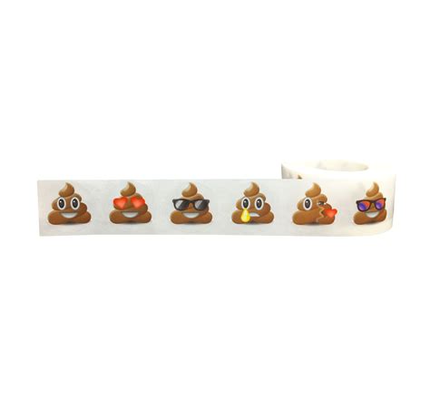 Poop Emoji Sticker Roll (500 ct - 1" in) | Emoji Galore