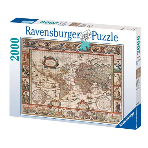 Ravensburger 1650 Map Of The World 2000 Piece Puzzle | Puzzle 2000 ...