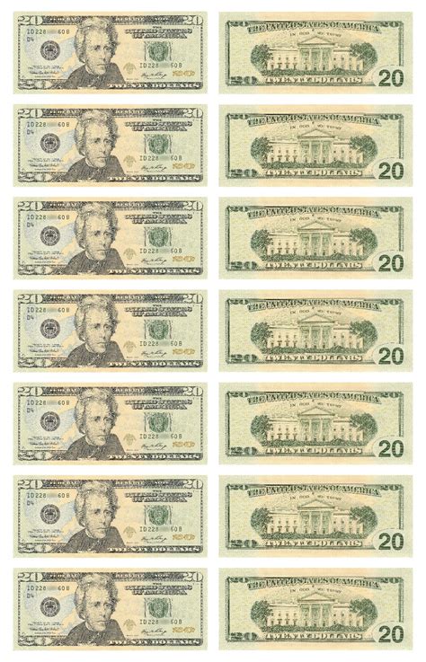 10 best printable play money actual size – Artofit