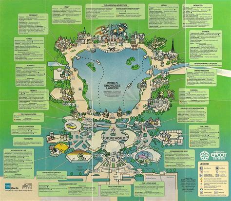 Epcot Map | Epcot map, Theme park map, Epcot