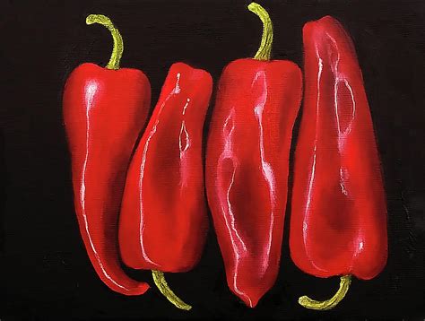 Red hot Chilli Pepper Painting by Sean Afford | Fine Art America