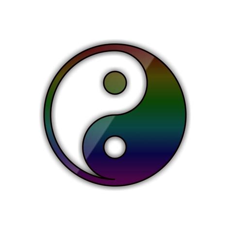 Rainbow Yin Yang Sign Free Stock Photo - Public Domain Pictures