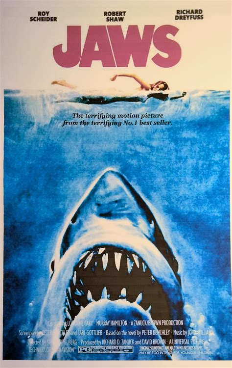 JAWS Movie Poster Laminated Print - Etsy