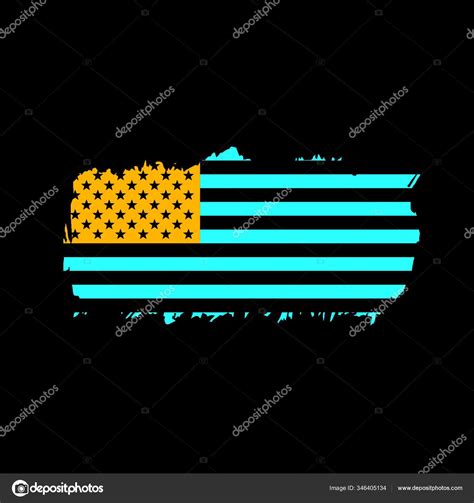 Usa Flag Vector Illustration White Background Stock Vector by ...