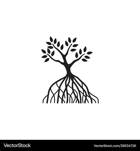 Mangrove tree icon logo design Royalty Free Vector Image