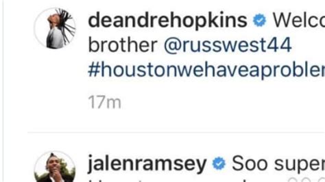 Jalen Ramsey's Comment on DeAndre Hopkins' Instagram Post Makes it Seem ...