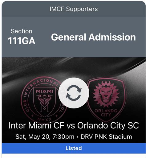 Inter Miami Tickets Vs Orlando for Sale in Fort Lauderdale, FL - OfferUp