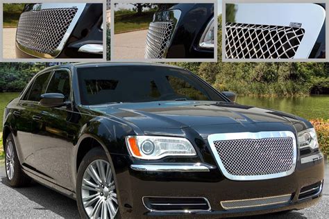 E&G Classics® - Chrysler 300 2013 2-Pc Chrome Heavy Mesh Grille