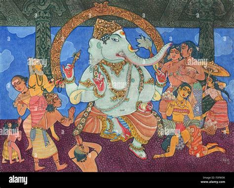 Ganesha ; hindu belief ; hindu ; hinduism ; art ; artist S. Rajam ...