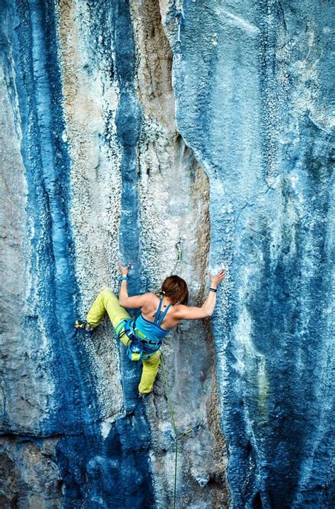 Rock Climber Climbing Up a Cliff Stock Image - Image of climber, alone ...