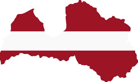 Latvia map city color of country flag. 12177309 PNG