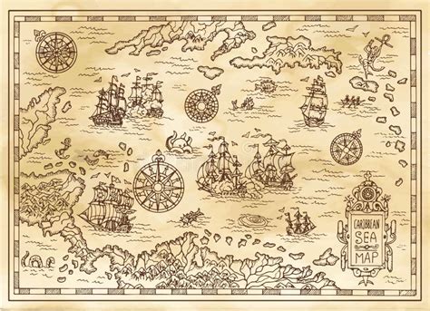 The Pirate Caribbean Hunt World Map