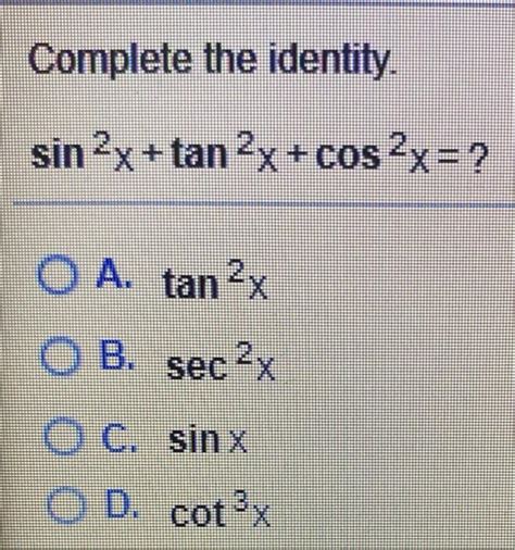 [最も選択された] sec^2x tan^2x identity 113749-Is sec^2x-tan^2x=1 an identity - Nyohkikabegami8ear