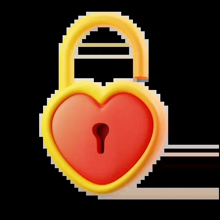 Love Lock 3D Illustration download in PNG, OBJ or Blend format