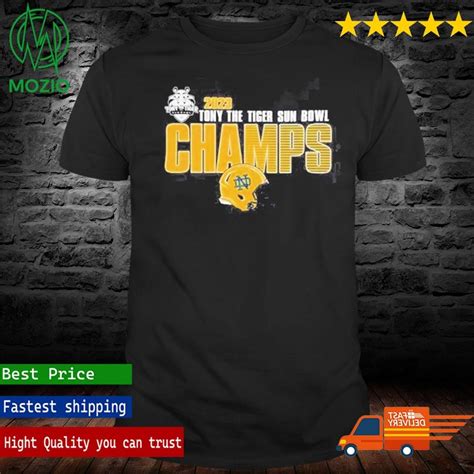 Notre Dame Fighting Irish 2023 Tony The Tiger Sun Bowl Champions Helmet Shirt, hoodie, sweater ...