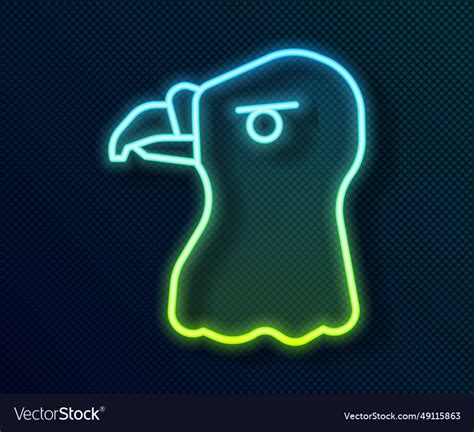 Glowing neon line eagle head icon isolated Vector Image