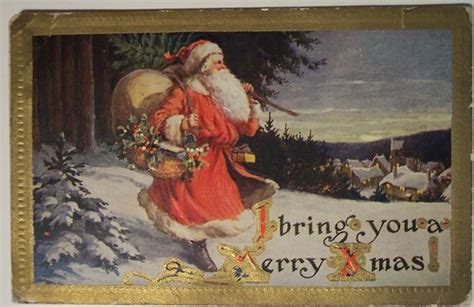 Vintage Christmas Postcard Santa | Dave | Flickr