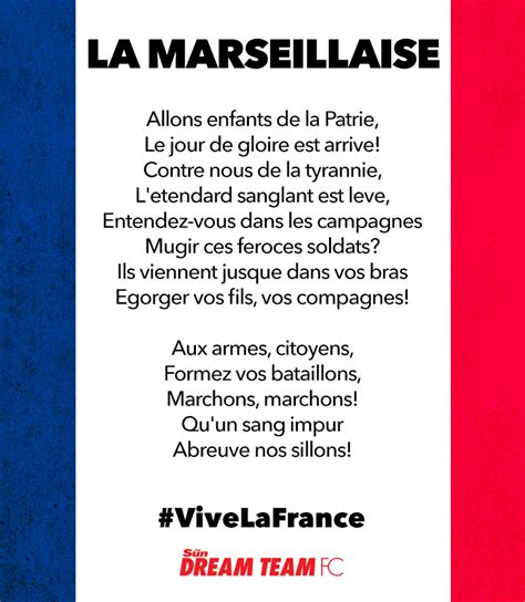 Learn the words to La Marseillaise ahead of England v France