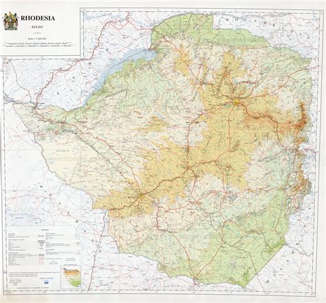 Relief Map of Rhodesia (1973) [7005 x 6510] : r/MapPorn