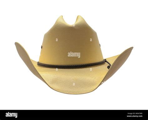 Cowboy Hat Front View Cut Out on White Stock Photo - Alamy