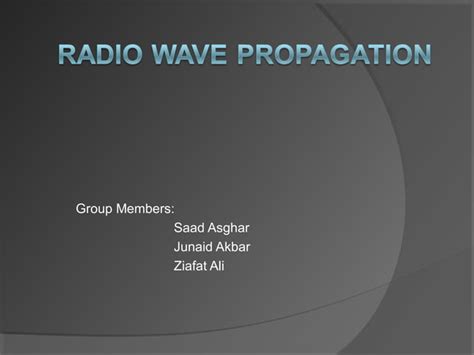 radio-wave-propagation-presentations | PPT