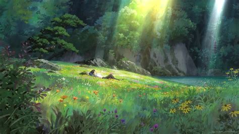 Shou Relaxing Flower Field The Secret World Of Arrietty Live Wallpaper ...