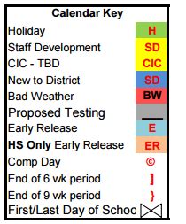 Mason Elementary School - School District Instructional Calendar ...