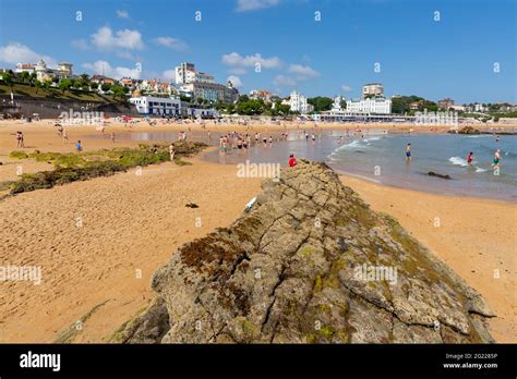 Beach in Santander, Spain. Resort town known for its sandy beach Stock Photo - Alamy