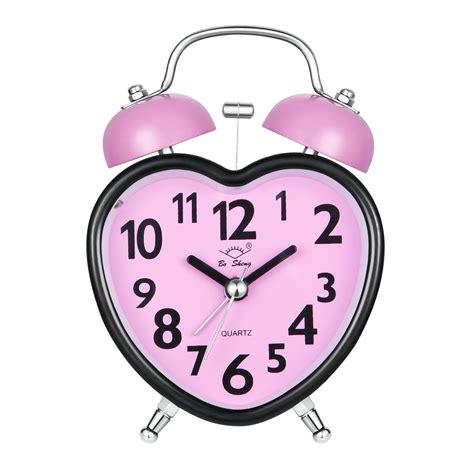 Alarm Clock for Kids, Silent Desk Travel Clock, Cute No Ticking Twin Bell Alarm Clock with ...