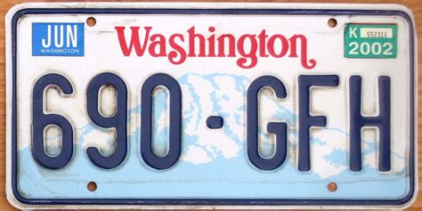 2002 Washington vg- | Automobile License Plate Store: Collectible ...