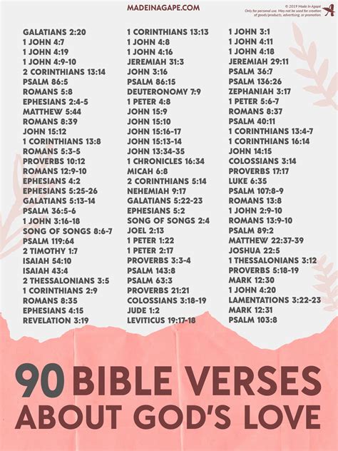 90 Bible Verses About Love (Printable Infographics) - God, Marriage ...