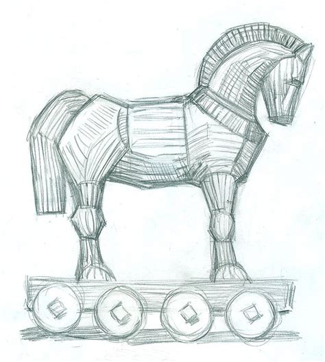 Trojan horse - pencil by jacktzekov on deviantART Ancient Greek Art ...