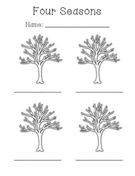 Four Seasons Tree Template by Lauren Ellis | TPT