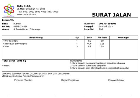 Contoh Surat Pernyataan Retur Pengembalian Barang – Gudang Materi Online