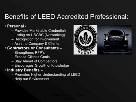 Benefits of LEED Accredited Professional: Personal