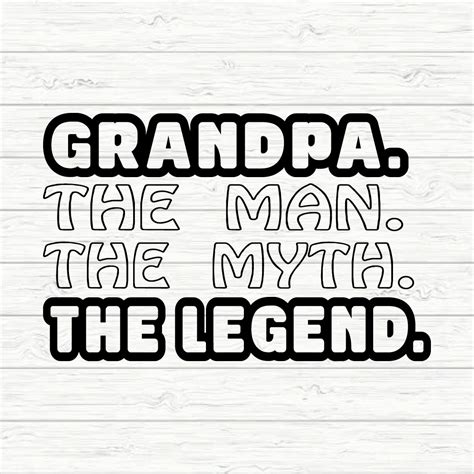 Grandpa The Man The Myth The Legend - MasterBundles