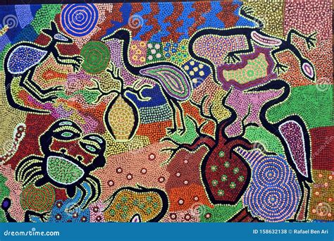 Aboriginal Dot Painting Artwork In Derby Kimberley Western Australia ...