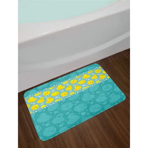 Ambesonne Rubber Duck Bath Mat Plush Bathroom Decor Mat with Non Slip Backing - Bed Bath ...