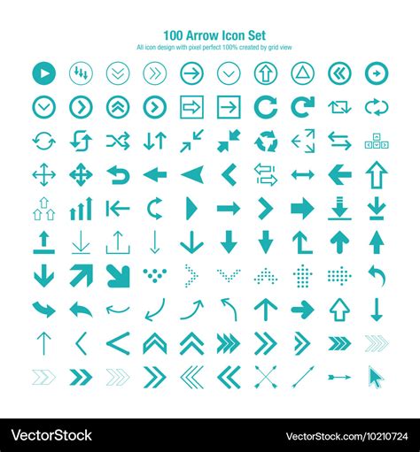 Arrow icon set design Royalty Free Vector Image