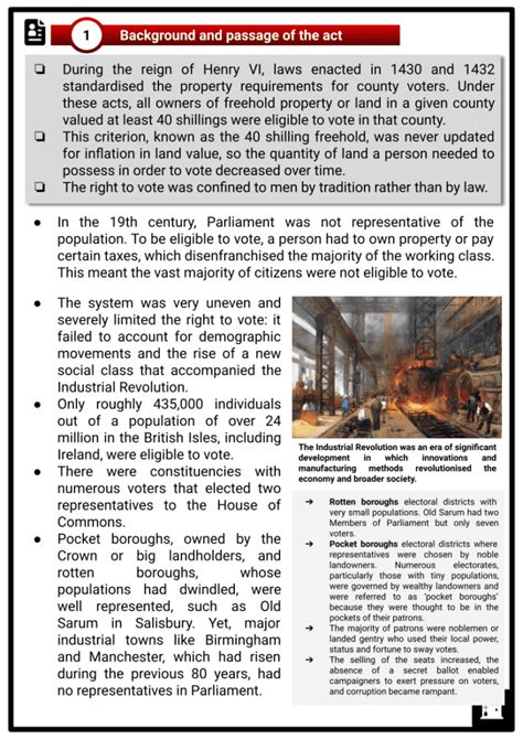 Great Reform Act 1832 | Background, Effects, Facts & History Worksheets