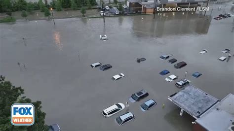 Daylight drone video shows catastrophic flooding submerging downtown Montpelier, Vermont