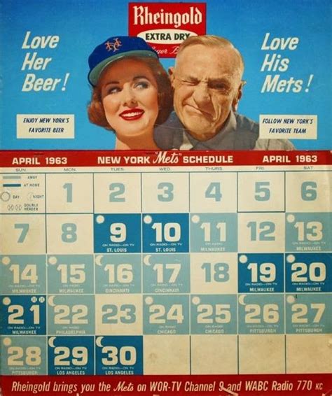 1963 April Calendar