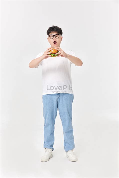 Obese Man Eating Burger Picture And HD Photos | Free Download On Lovepik