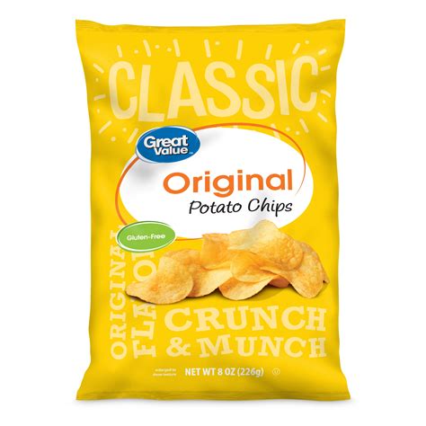 Great Value Original Potato Chips, 8 oz - Walmart.com - Walmart.com