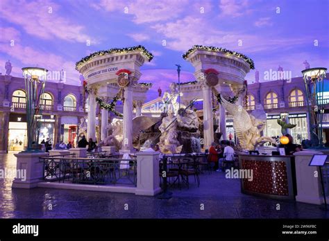 A general view of Fountain of the Gods inside The Forum Shops at Caesars Palace in Las Vegas ...