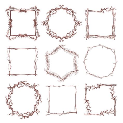 Twig Border Illustrations, Royalty-Free Vector Graphics & Clip Art - iStock