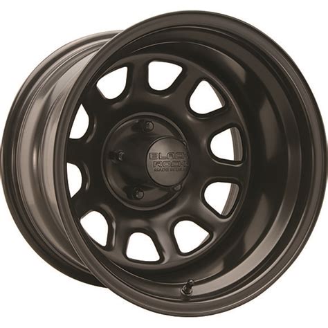 Black Rock Series 942 Type D Steel Wheel in Matte Black for Jeep ...